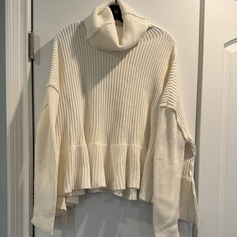 Free People Layer Cake Sweater, Beige Women's Size L